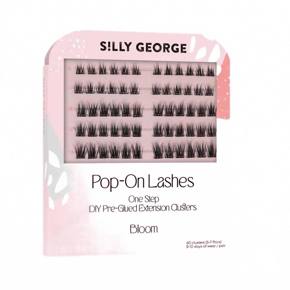 NEW SILLY GEORGE women's pop-on lashes in style bloom